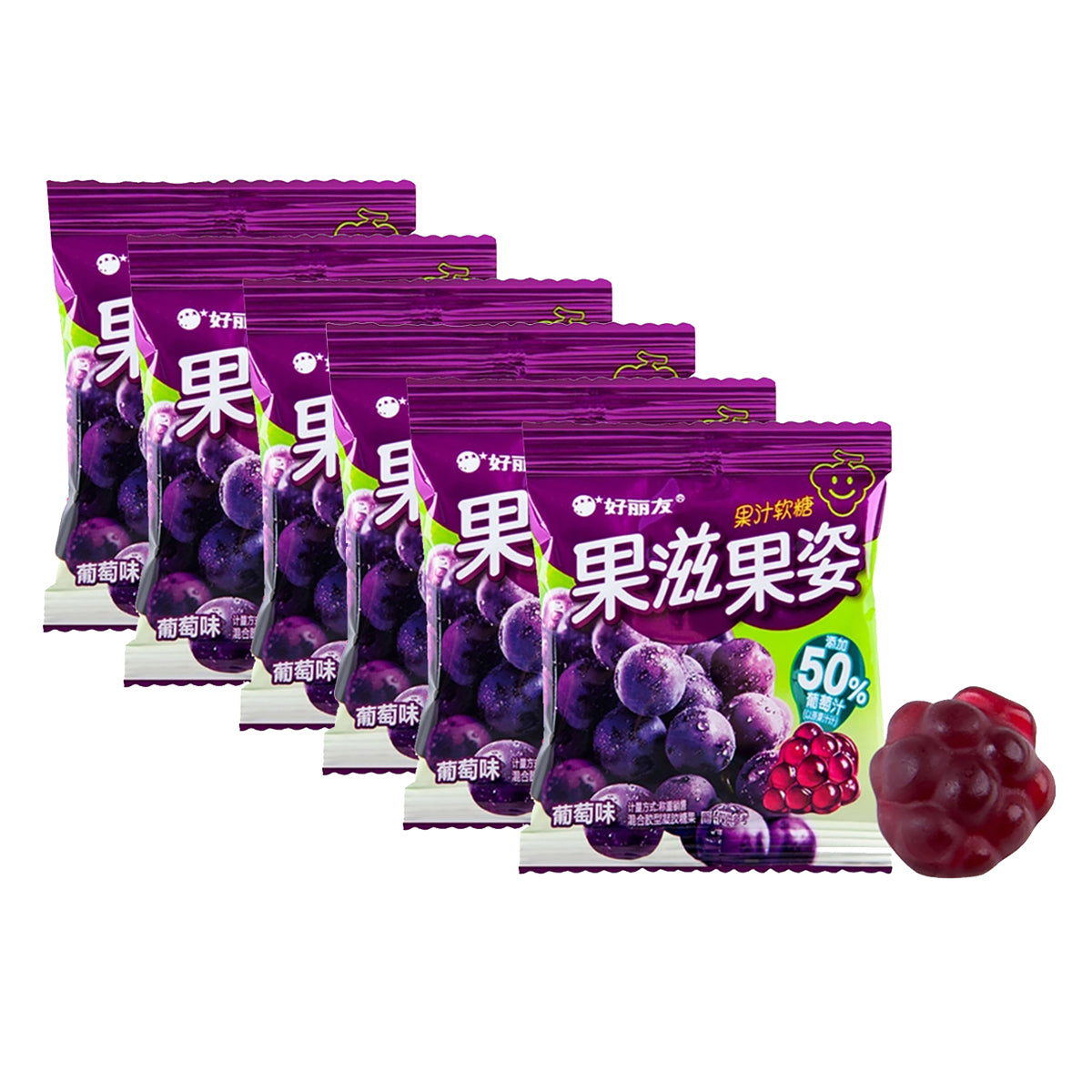 hollies-fruit-zest-grape-flavored-gummy-candy-60g*6pack-1