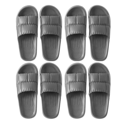 Fasola-Size-41/42-Grey-Anti-Slip-Indoor-Bathroom-Shower-Slipper-for-Men-and-Wowen-1Pair-X-4Pack-1