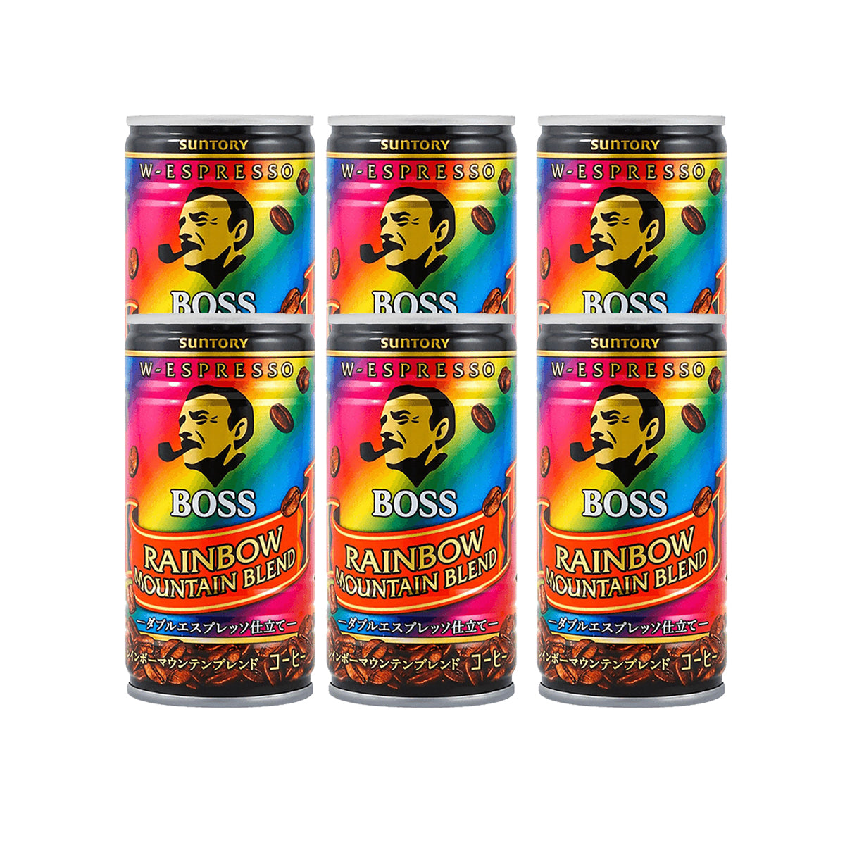 suntory-boss-rainbow-pack-coffee-blend-bitter-185g*6pack-1