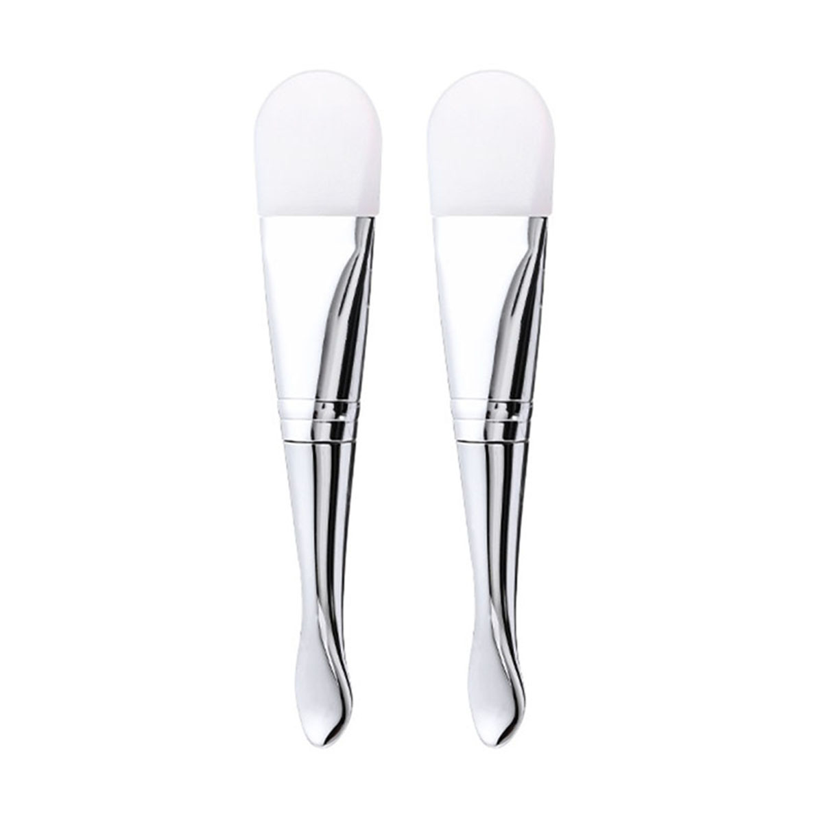 fasola-beauty-dual-head-silicone-mask-brush-silver-15*3.2cmx2pack-1