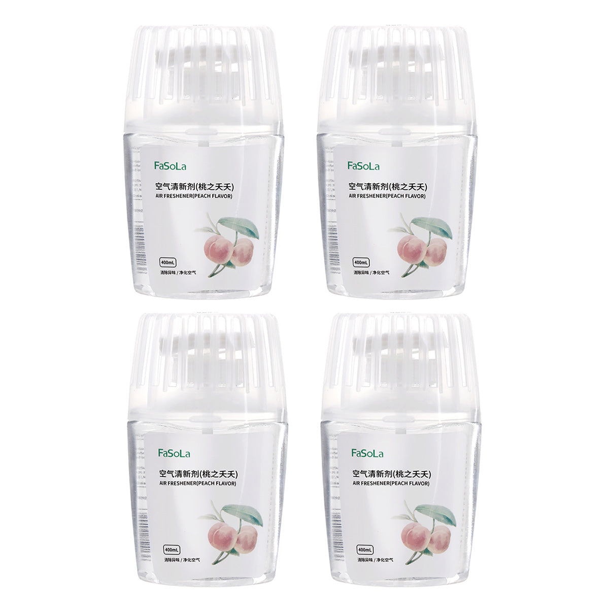 FaSoLa-Peach-Flavor-Air-Freshener-for-Home-and-Bathroom-400mlX4Pack-1