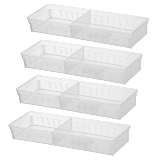 FaSoLa-L-size-Transparent-Drawer-Organizer-34.8X12X5cmX4Pack-1