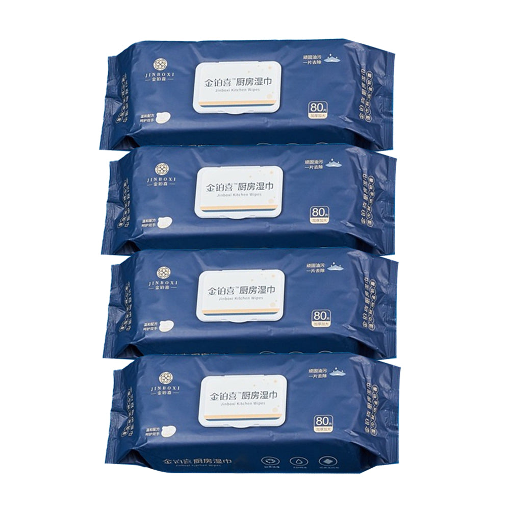 Jinboxi-Extra-Thick--Disposable-Kitchen-Cleaning-Wet-Wipes-Wet-Tissue-80-Pulls-X4Pack-1