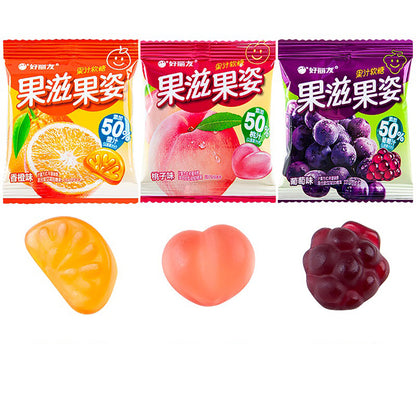 hollies-fruit-zest-fruit-capital-peach-flavored-gummy-candy-60g*6pack-2