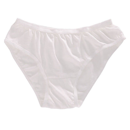 fasola-travel-disposable-cotton-panties-women's-white-size-m-5pcs-x2pack-2