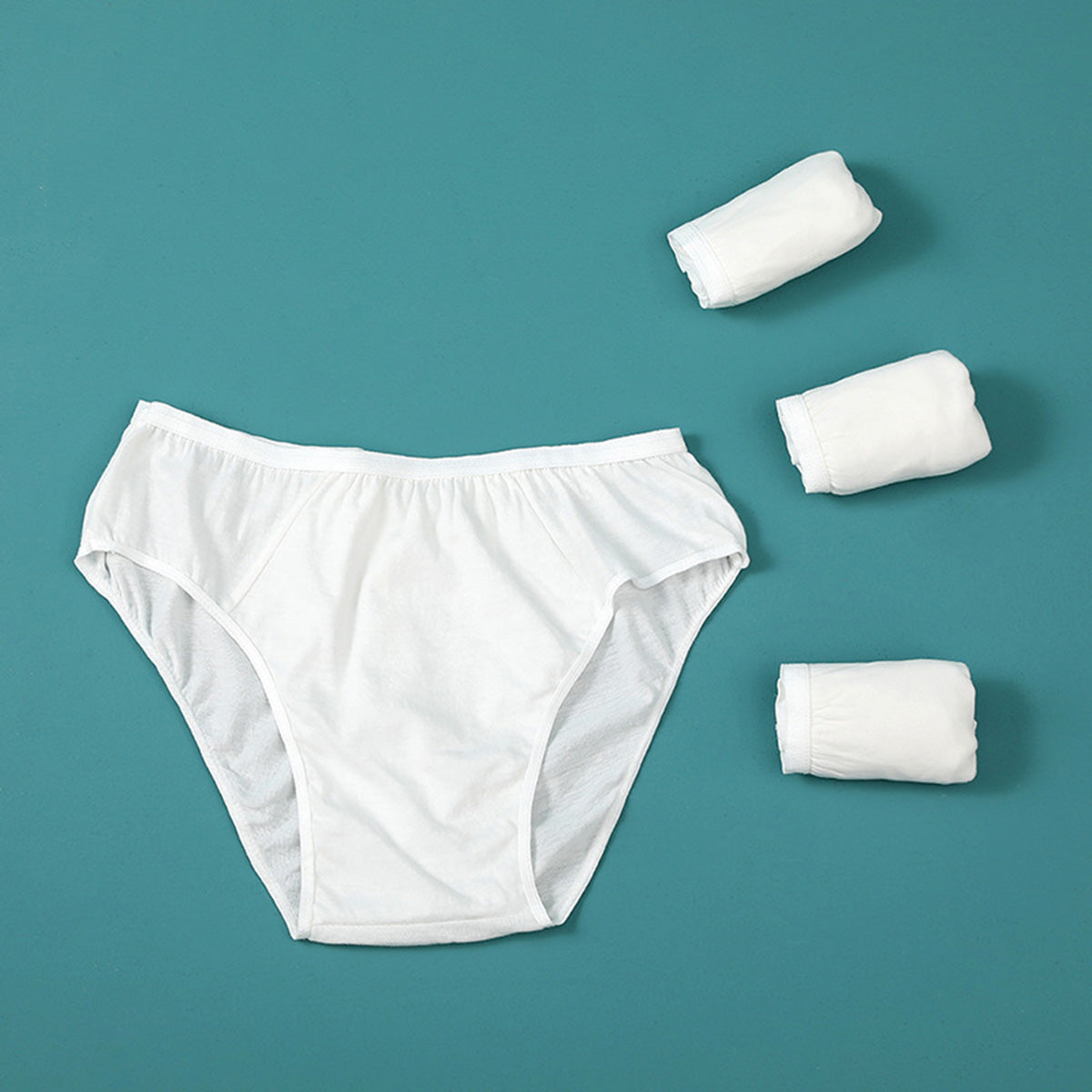 FaSoLa-XXL-Size-White-Disposable-Pure-Cotton-Underwear-for-Men-for-Travel-5piecesX4Pack-2