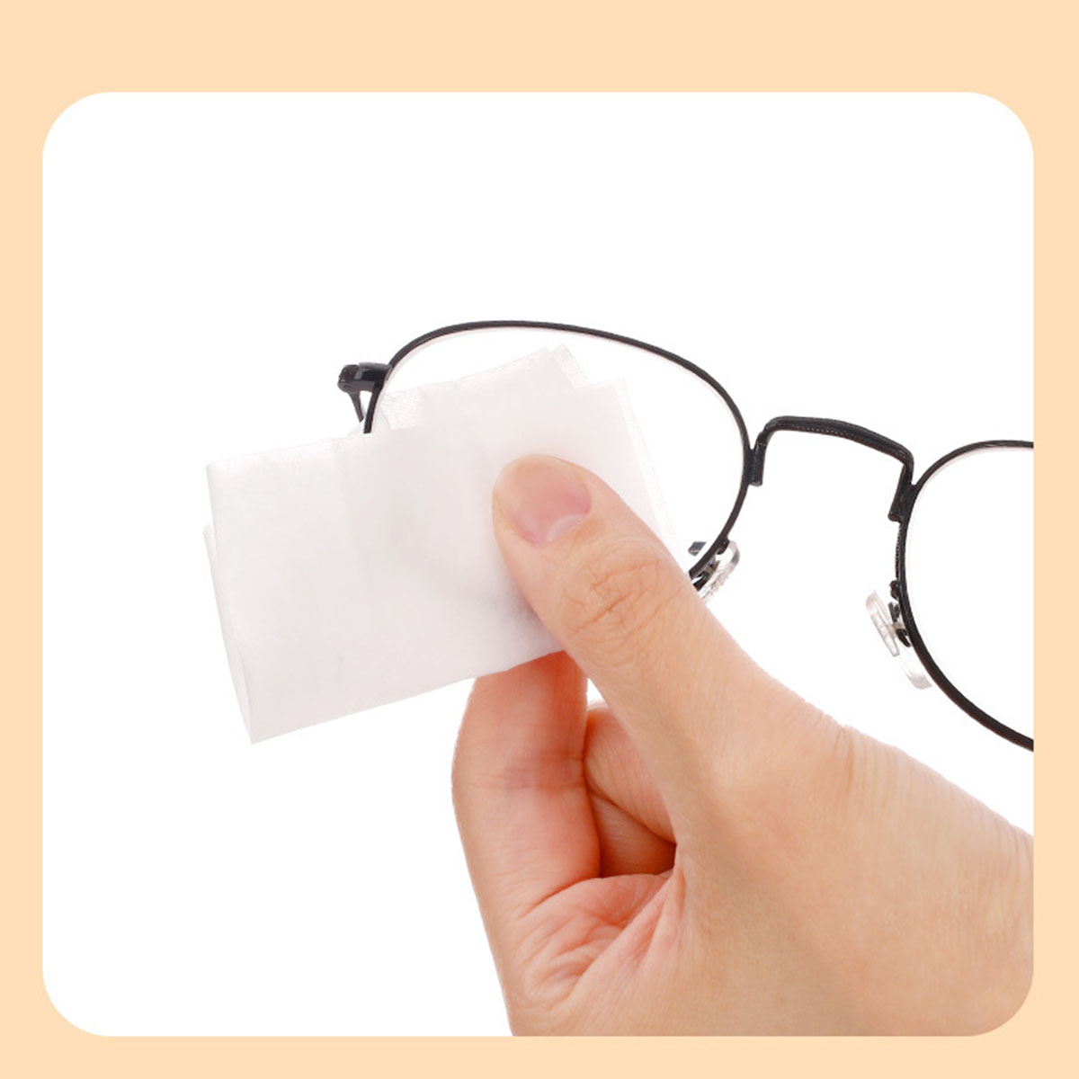 fasola-disposable-eyeglasses-cleaning-wipes-white-6*12cm-100pcs-x2pack-2