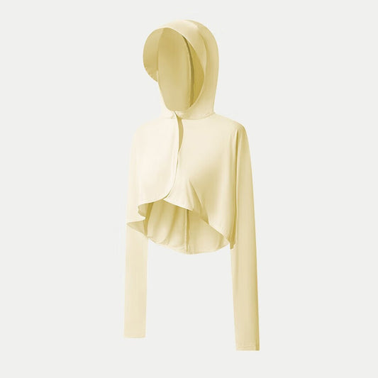 Ubras-Shawl-Hooded-Sun-Protection-Clothing-in-Cream-Yellow-with-Sunshade-Hat-Size-L-X1pack-1