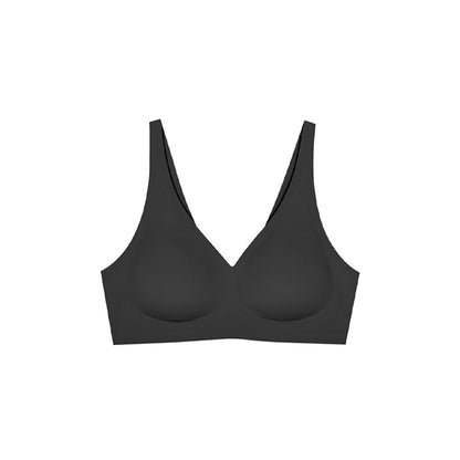 Ubras-Women's-Soft-Support-Seamless-Plunge-Bra-Deep-V-Neck-Wireless-Comfort-Bra-Black-Size-L-X1pack-1