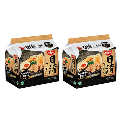 nissin-kyushu-black-garlic-soy-sauce-flavored-ramen-106g*5-packs/bags.-1