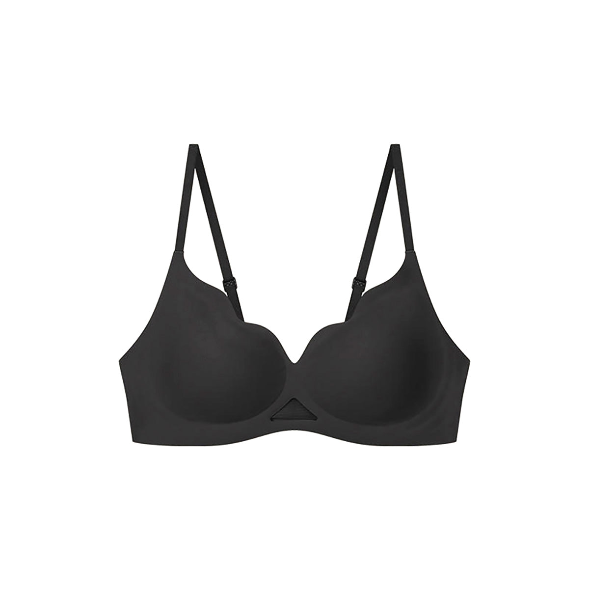 Ubras-Women's-Soft-Support-Seamless-Plunge-Bra-Deep-V-Neck-Wireless-Comfort-Bra-Black-Size-M-X1pack-1